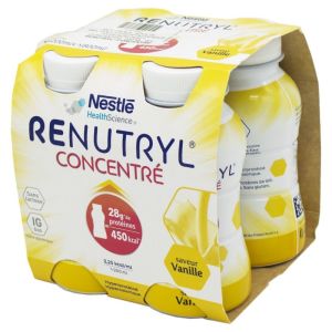 RENUTRYL CONCENTRE Vanille - Boisson Lactée HP/HC 450 Kcal - Dénutrition - 4x 200ml