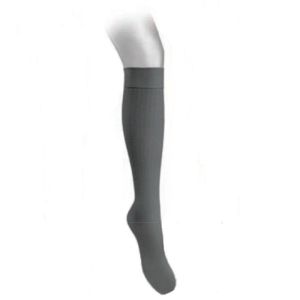 VEINAX Coton Gris Fumé Torsadé Mi-Bas (Chaussettes) de Contention Femme Classe 2 - 15-20 mmHg / 20-2