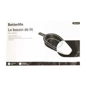 BETTERLIFE le Bassin de Lit avec Poignée 750 cl - Forme Ergonomique - 1 Unité