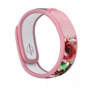 PARAKITO Bracelet GRAFFIC ROSES - Bracelet Anti Moustiques Rechargeable - Aux Huiles Essentielles - Bte/1