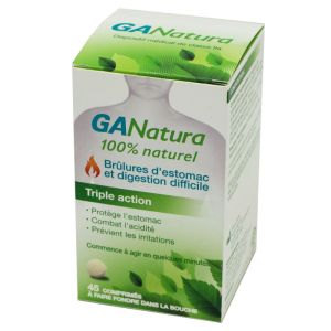 GANATURA 100% Naturel 45 Comprimés - Brûlures d' Estomac, Digestion Difficile