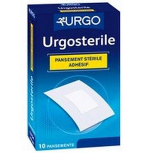 URGOSTERILE 10 x 8 cm Pansement Adhésif Stérile Non Tissé Extensible pour la Protection des Plaies