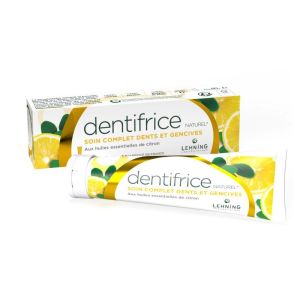 LEHNING DENTIFRICE NATUREL aux huiles essentielles de citron - T/80 g