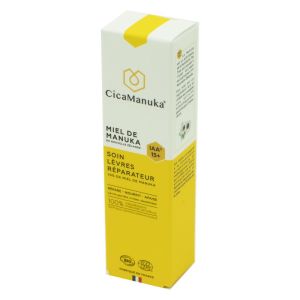 CICAMANUKA Soin Lèvres Réparateur 15ml - Enrichi en Miel de Manuka lAA 15+