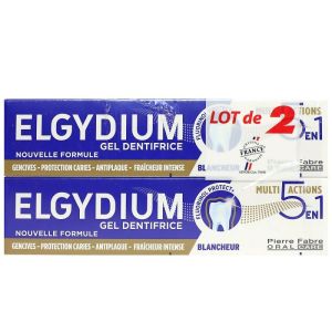 Elgydium Gel dentifrice multi-actions 2x75ml