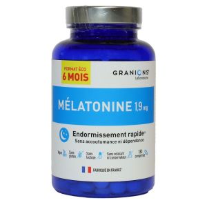 Mélatonine Granions 1,9mg endormissement rapide sans accoutumance 180 comprimés