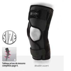 DONJOY PLAYXPERT WRAP Modèle Ouvert - Attelle de Genou pour Entorse des Ligaments Latéraux - 1 Unité