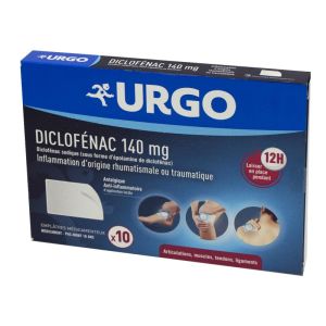 Diclofenac Urgo 140 mg 10 emplâtres