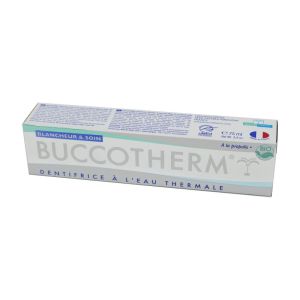 BUCCOTHERM BIO Blancheur et Soin - Pâte Dentifrice à la Propolis et à l' Eau Thermale de Castéra Ver