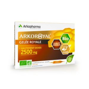 ARKOROYAL BIO Gelée Royale Hautement Dosée 2500mg Ampoules 20x 10ml - Qualité Premium