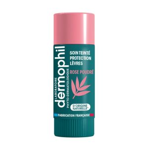 DERMOPHIL INDIEN PHYTO Soin Teinté Rose Poudré Stick/4g - Baume Protection Lèvres Sèches