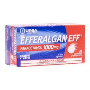 Efferalgan 1000 mg, agrumes - 8 comprimés effervescents