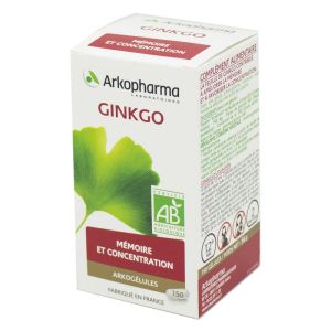 ARKOGELULES GINKGO BIO 150 Gélules - Complément Alimentaire Mémoire et Concentration