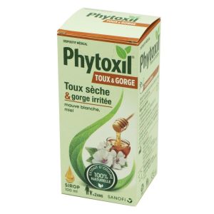 PHYTOXIL Sirop  Toux et Gorge - Actif 100% Naturel - Mauve Blanche, Miel