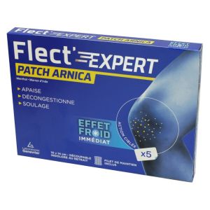 FLECT'EXPERT 5 Patchs Arnica 10 x 14cm - Effet Froid Immédiat