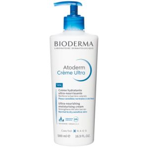 BIODERMA Atoderm Crème Ultra Nourrissante Hydratante 500ml sans Parfum - Peaux Sensibles Normales à Sèches