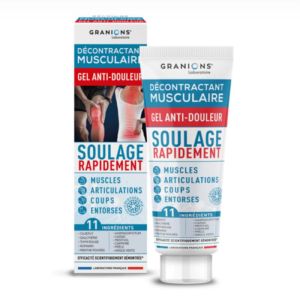 GRANIONS Décontractant Musculaire Gel Anti Douleur 100ml - Cryothérapie, Effet Froid Immédiat