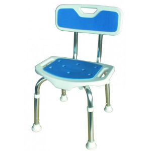 Chaise de Douche BLUE SEAT avec Dossier Réglable en Hauteur - Pour faciliter la Toilette - A0201603