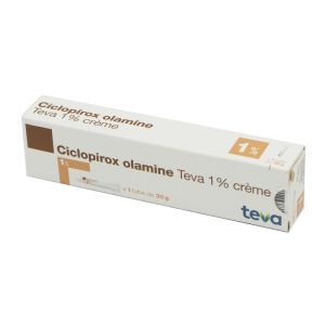 Ciclopirox olamine 1 %, crème , Tube de 30 g