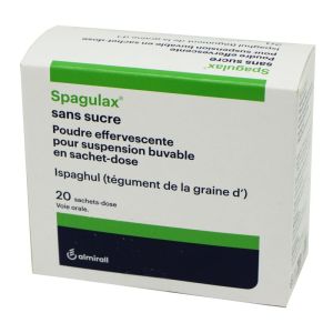 Spagulax sans sucre, poudre effervescente - 20 sachets