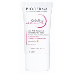BIODERMA Créaline AR BB Cream 40ml - Soin Anti Rougeurs Perfecteur - Peaux Sensibles à Tendance Couperosique