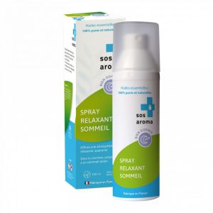 SOS AROMA Relaxant Sommeil Spray 100ml - Aux Huiles Essentielles 100% Pures et Naturelles