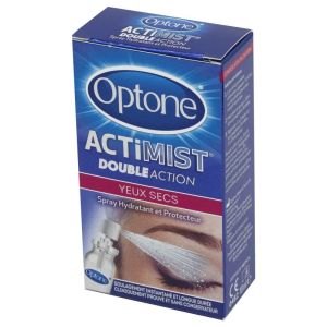 OPTONE ActiMist Double Action Yeux Secs Spray/10ml - Hydratant et Protecteur