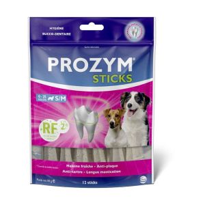 PROZYM RF2 12 Sticks à Mâcher - Chien -25kg S/M - Hygiène Bucco Dentaire