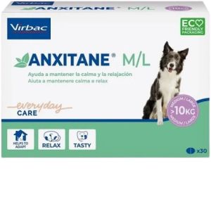 ANXITANE M / L Chiens de plus de 10 kg - Anxiété, Aide à Maintenir Calme et Relaxation - Bte/30