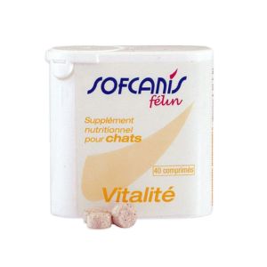 SOFCANIS FELIN Vitalité 40 Comprimés - Croissance, Gestation, Lactation, Forme, Age Avancé