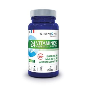 GRANIONS PILULIERS Sénior Antioxydant 90 Comprimés - 24 Vitamines, Minéraux et Plantes