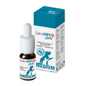 SATIVAVET RELAX Medium 10ml - Bien-être, Equilibre Comportemental - Chat, Chien