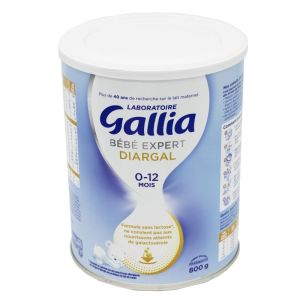 GALLIA Bébé Expert DIARGAL 800g - Lait en Poudre Nourrisson de 0 à 12 mois - Formule sans Lactose