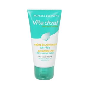 VITA CITRAL Crème Eclaircissante Anti Age 75ml - Jeunesse des Mains, Ecran Solaire UVA / UVB