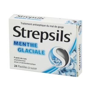 Strepsils Menthe Glaciale, 24 pastilles