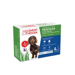 PERFIKAN 67 mg/600 mg Petits Chiens 4 à 10kg Anti Parasitaires Externes - Pipette 4x 1.10ml