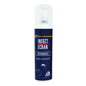 INSECT ECRAN Vêtement Spray 100ml - Spray Insecticide Moustiques, Tiques, Punaises, Guêpes...