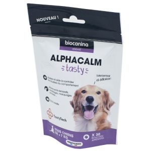 BIOCANINA SERENITE Alphacalm Tasty Chiens de +7kg 30 Bouchées Appétentes