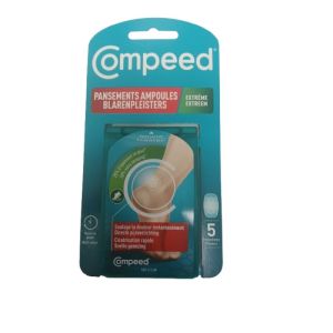 COMPEED 5 Pansements Ampoules Extrême Moyen Format 4.2 x 6.8cm - Technologie Hydrocolloïde