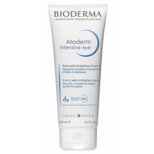 BIODERMA Atoderm Intensive Eyes 100ml - Soin Anti-iritations 3 en 1 : Apaise, Répare, Démaquille