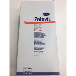 ZETUVIT Pansement 10 x 10 cm - Absorbant Stérile non Adhésif - Bte/10 - PAUL HARTMANN