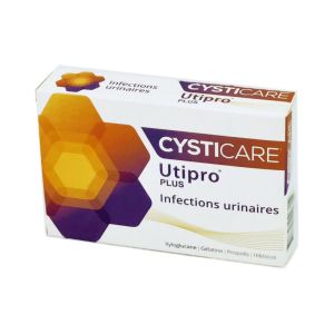 CYSTICARE Utipro Plus Infections Urinaires - Xyloglucane, Gélatine, Propolis, Hibiscus - 15 Gélules