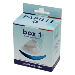 PAPILLI Box 1 Petit Modèle - Boîte de Rangement pour Dentier - Bte/1 Unité