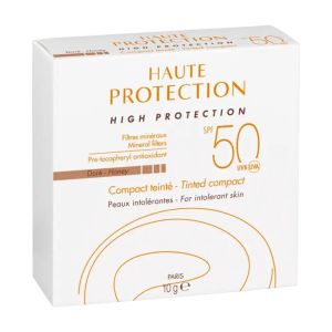 AVENE SOLAIRE - Crème de Teint Solaire Doré SPF50 Haute Protection, Compact Teinté Doré - 10g