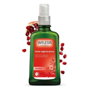 WELEDA BIO GRENADE Huile Régénératrice Corps 100ml - Raffermit et Régénère, Action Antioxydante