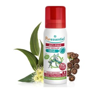 PURESSENTIEL ANTI-PIQUE Spray Répulsif Bébé Dès 6 Mois 60ml - Zones Tropicales et Tempérées