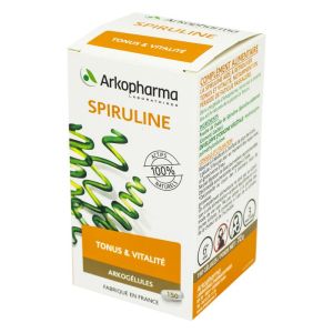 ARKOGELULES BIO Spiruline Bte/150 Gélules - Complément Alimentaire Tonus, Vitalité - Dès 6 Ans