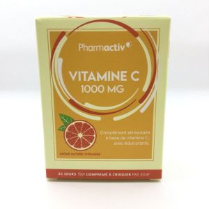 PHARMACTIV - Vitamine C - 1000 MG - Arôme Orange - 24 comprimés - 3515450097403