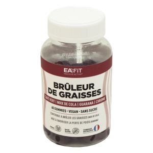 EAFIT Brûleur de Graisses 60 Gummies - Café Vert, Noix de Cola, Guarana, Chrome