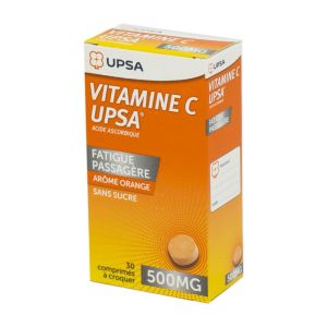 Vitamine C Upsa 500 mg, Orange - 30 comprimés à croquer